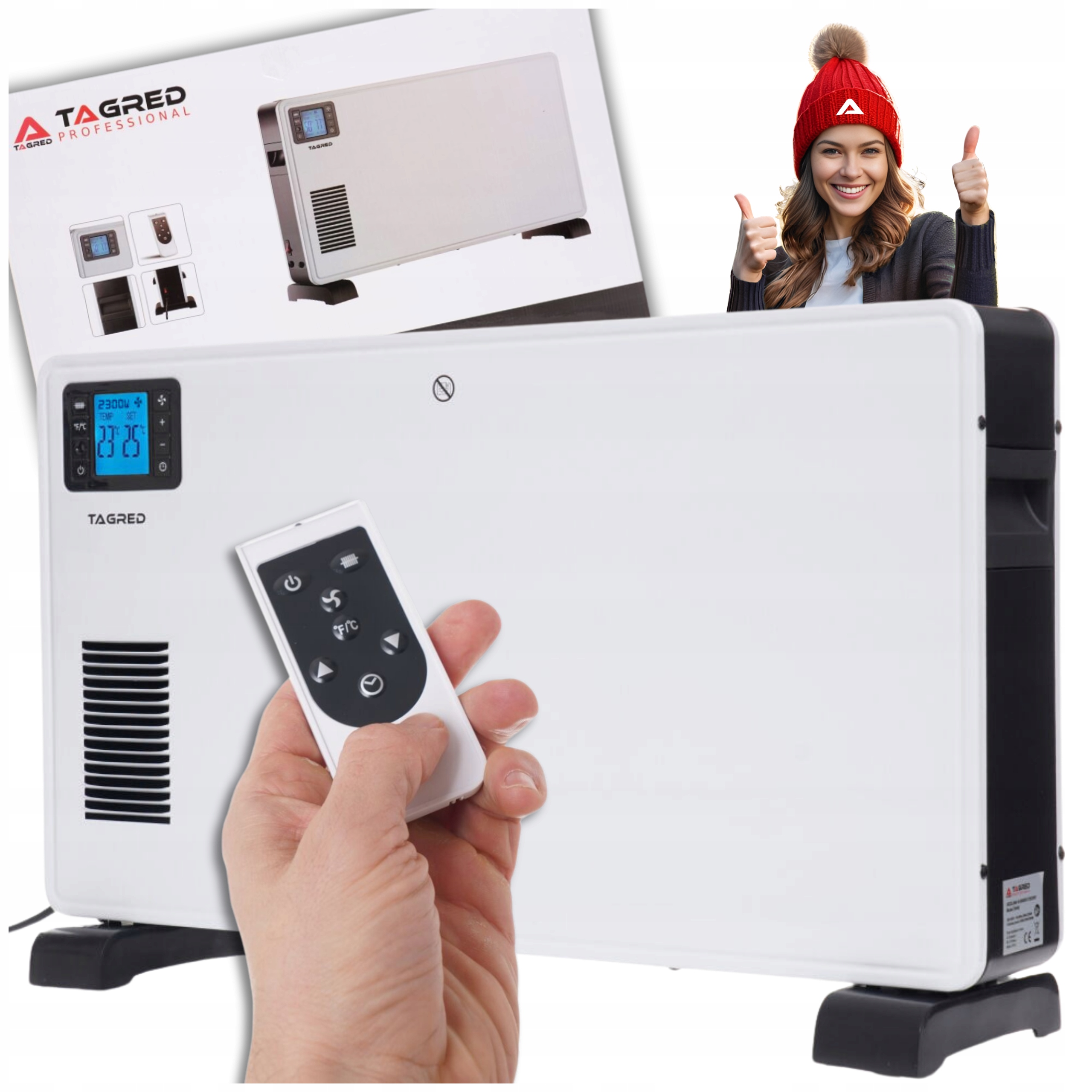 Konvektor TAGRED 2300 W biely